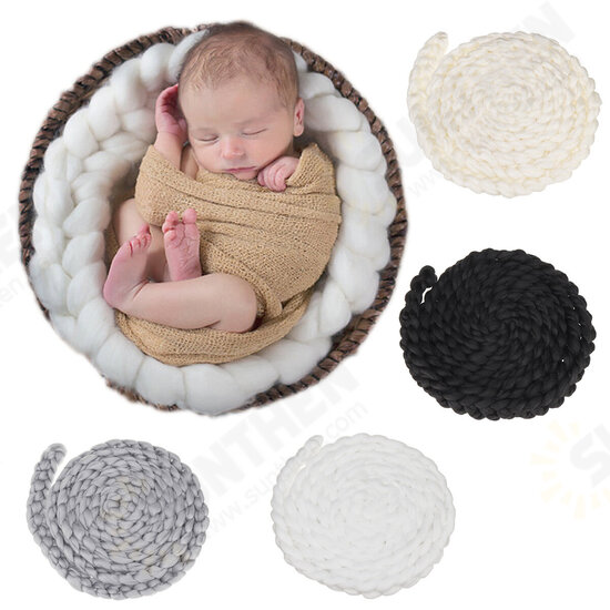 Handmade Newborn Baby Photography Photo Props Backdrop Wool Knitting Blanket Handmade Newborn Baby Photography Photo Props Backdrop Wool Knitting Blanket