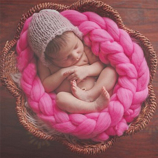 Handmade Newborn Baby Photography Photo Props Backdrop Wool Knitting Blanket Handmade Newborn Baby Photography Photo Props Backdrop Wool Knitting Blanket