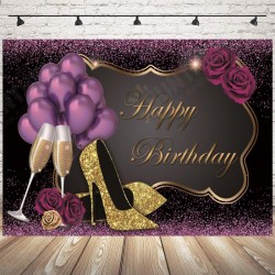 Happy Birthday Party Photo Photography Backdrop Cloth Studio Background Home Decoration Props Happy Birthday Party Photo Photography Backdrop Cloth Studio Background Home Decoration Props