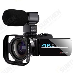 AF2 48M 4K Video Camera for Vlogging Live Camcorder NightShot Anti-shake Camcorder WIFI APP Control DV Video Recording with Microphone Lens Light Stabilizer AF2 48M 4K Video Camera for Vlogging Live Camcorder NightShot Anti-shake Camcorder WIFI APP Control DV Video Recording with Microphone Lens Light Stabilizer