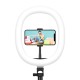 MZ-10 10 Inch Integrated Telescopic Folding Live Fill Light 3 Light Modes 10 Brightness Level Dimmable LED Ring Light for Makeup Photography YouTube Vlog TIK Tok