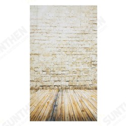 1.5x2.1m Beige Brick Wall Wooden Floor Studio Props Photography Backdrop Background Silk Material 1.5x2.1m Beige Brick Wall Wooden Floor Studio Props Photography Backdrop Background Silk Material