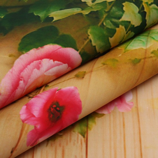 1.5x2.1m Flowers Wooden Board Studio Props Photography Backdrop Background Silk Material