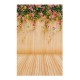 1.5x2.1m Flowers Wooden Board Studio Props Photography Backdrop Background Silk Material