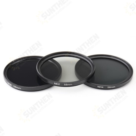 ND2/4/8 49/52/55/58/62/67/72/77mm Lens Filter Storage Bag Lens Hood Cap Blower Brush Kit Set ND2/4/8 49/52/55/58/62/67/72/77mm Lens Filter Storage Bag Lens Hood Cap Blower Brush Kit Set