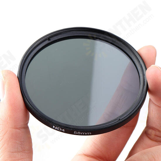 ND2/4/8 49/52/55/58/62/67/72/77mm Lens Filter Storage Bag Lens Hood Cap Blower Brush Kit Set