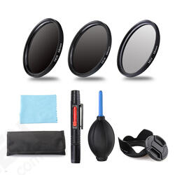 ND2/4/8 49/52/55/58/62/67/72/77mm Lens Filter Storage Bag Lens Hood Cap Blower Brush Kit Set ND2/4/8 49/52/55/58/62/67/72/77mm Lens Filter Storage Bag Lens Hood Cap Blower Brush Kit Set