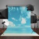 New Durable 5x7ft Cotton Photography Backdrop Seaside Beach Background Studio Props