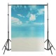 New Durable 5x7ft Cotton Photography Backdrop Seaside Beach Background Studio Props