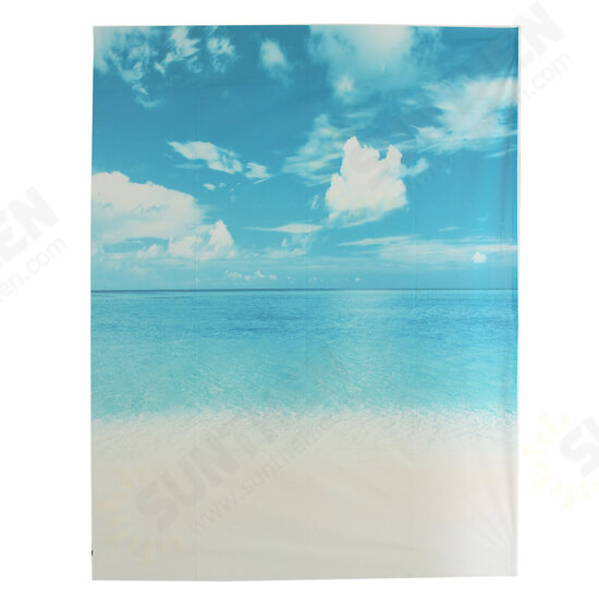 New Durable 5x7ft Cotton Photography Backdrop Seaside Beach Background Studio Props