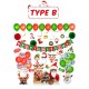 New Year Christmas Balloons Christmas Flags Christmas Letter Banner Santa Claus Spiral Photograph Props