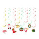 New Year Christmas Balloons Christmas Flags Christmas Letter Banner Santa Claus Spiral Photograph Props