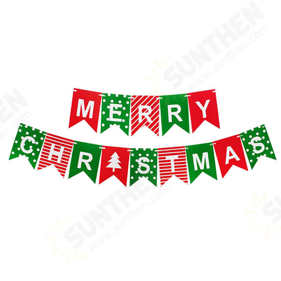 New Year Christmas Balloons Christmas Flags Christmas Letter Banner Santa Claus Spiral Photograph Props