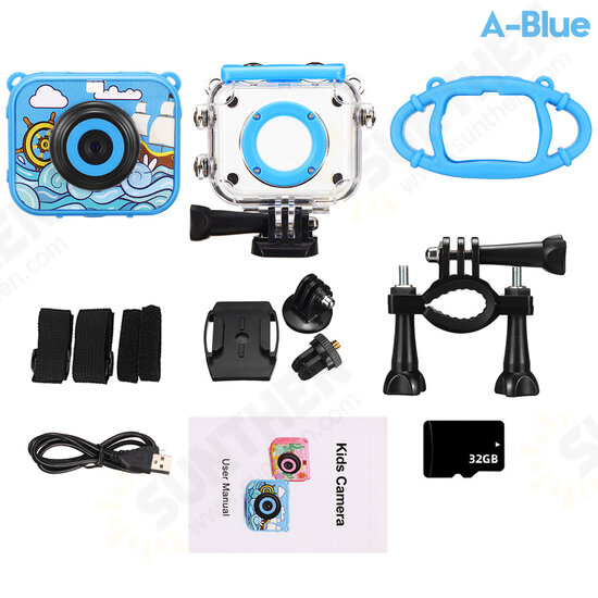 AT-G20B 1080P HD Mini Children Digital Waterproof Camera Anti-Fall Kid Sports Camera