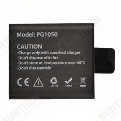 PG1050 Rechargeable Li-ion Spare Battery 1050mAh for Eken V8s H8 H9 H8R H9R H8 Pro Sport Action Camera PG1050 Rechargeable Li-ion Spare Battery 1050mAh for Eken V8s H8 H9 H8R H9R H8 Pro Sport Action Camera