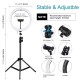 PKT3093B 11.8 Inch Light + 1.1m Tripod Mount Curved Surface RGBW Dimmable LED Ring Vlogging Photography Video Lights Live Broadcast Kits