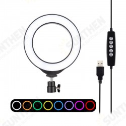 PU431B 4.7 inch 12cm 10 Modes 8 Colors RGBW Dimmable LED Ring for Live Broadcast Vlogging Photography Video Lights PU431B 4.7 inch 12cm 10 Modes 8 Colors RGBW Dimmable LED Ring for Live Broadcast Vlogging Photography Video Lights