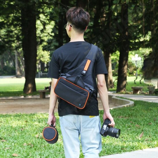 PU5014B Triangle Style SLR Camera Bag Sling Waterproof Backpack Shoulder Messenger Bags with Removable Lens Bag PU5014B Triangle Style SLR Camera Bag Sling Waterproof Backpack Shoulder Messenger Bags with Removable Lens Bag
