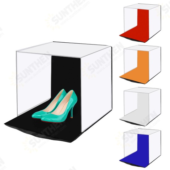 PU5140 Photo Softbox 40cm Portable Folding Studio Shooting Tent Box Kits with 5 Color Backdrop PU5140 Photo Softbox 40cm Portable Folding Studio Shooting Tent Box Kits with 5 Color Backdrop
