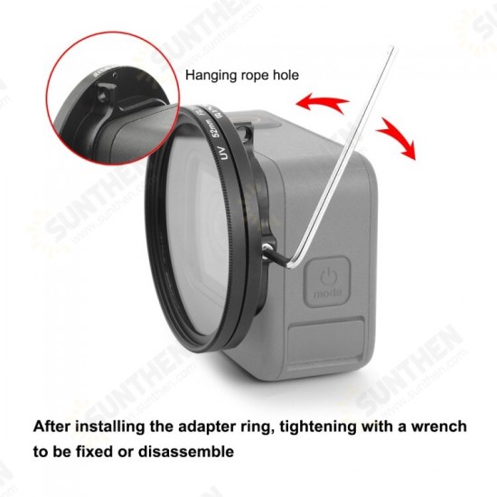 PU528 52mm UV Lens Filter Adapter Ring for GoPro HERO9 Black Sports Camera Acccessories PU528 52mm UV Lens Filter Adapter Ring for GoPro HERO9 Black Sports Camera Acccessories