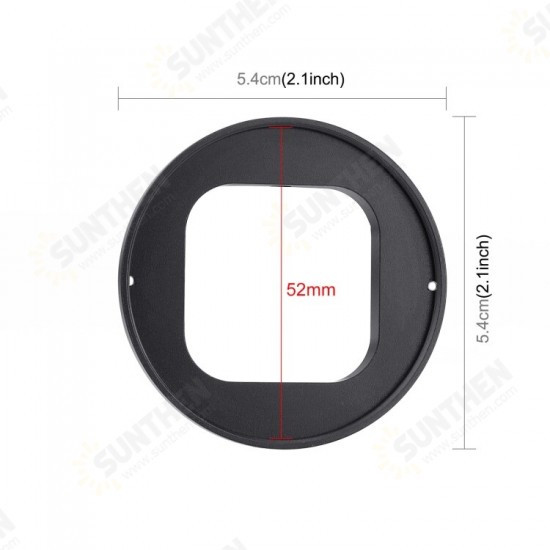 PU528 52mm UV Lens Filter Adapter Ring for GoPro HERO9 Black Sports Camera Acccessories