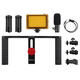 PKT3024 4 in 1 Video Rig Stabilizer Grip Microphone Video Light Tripod for Mobile Phone PKT3024 4 in 1 Video Rig Stabilizer Grip Microphone Video Light Tripod for Mobile Phone