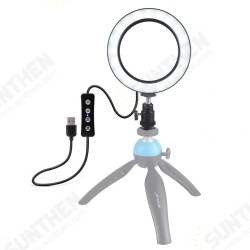 PU378 USB 6.2 Inch 3 Modes 3200K-5500K Dimmable LED Video Ring Light with Cold Shoe Tripod Ball Head for Youtube Tiktok Live Streaming PU378 USB 6.2 Inch 3 Modes 3200K-5500K Dimmable LED Video Ring Light with Cold Shoe Tripod Ball Head for Youtube Tiktok Live Streaming