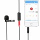 SR-LMX1+ Omnidirectional Lavalier Clip-on Microphone for iOS & Smartphones