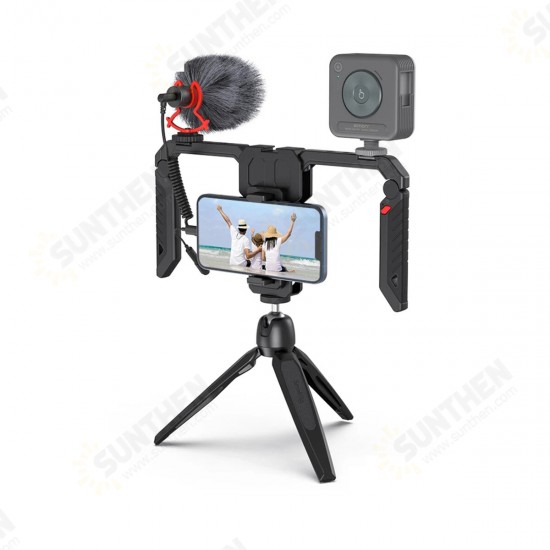 3111 SmartPhone Cage with Foldable Handles Grip support Wireless Control Compact Portable for Mobile Phone Video Shooting