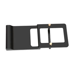 Action‑Camera to Handheld‑Gimbal Adapter Plate, CNC Machined Aluminum Converter Bracket, Black