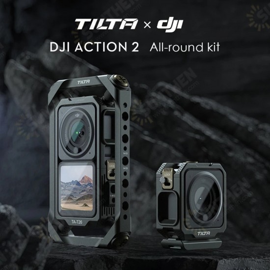 TA-T26 DJI Action 2 Shock Absorbing Camera Cage Kit for DJI Osmo Action 2 Protection Case TA-T26 DJI Action 2 Shock Absorbing Camera Cage Kit for DJI Osmo Action 2 Protection Case