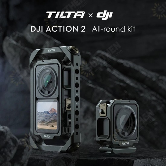 TA-T26 DJI Action 2 Shock Absorbing Camera Cage Kit for DJI Osmo Action 2 Protection Case