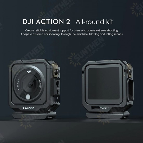 TA-T26 DJI Action 2 Shock Absorbing Camera Cage Kit for DJI Osmo Action 2 Protection Case