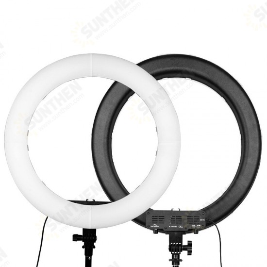 TRAVOR 18 Inch Ring Lamp Bi-Color Dimmable Ring LED Video Beauty Light for YouTube Video Live Lighting Photography TRAVOR 18 Inch Ring Lamp Bi-Color Dimmable Ring LED Video Beauty Light for YouTube Video Live Lighting Photography