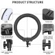 TRAVOR 18 Inch Ring Lamp Bi-Color Dimmable Ring LED Video Beauty Light for YouTube Video Live Lighting Photography TRAVOR 18 Inch Ring Lamp Bi-Color Dimmable Ring LED Video Beauty Light for YouTube Video Live Lighting Photography