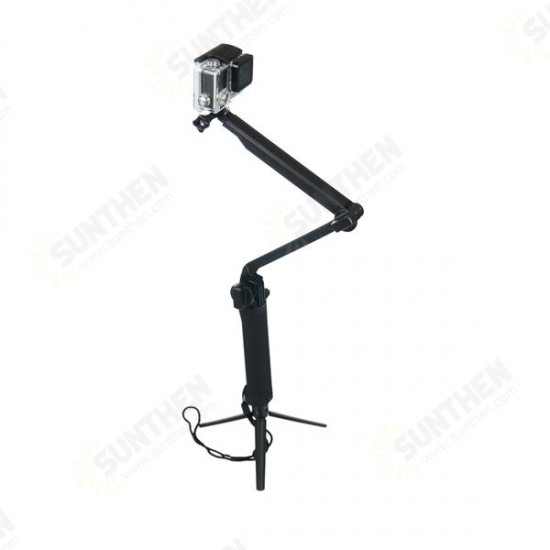 Three-Way Arm Mount Adjustable Monopod Stick Stand Bracket for GoPro Hero 4 3plus 3 SJ4000 SJ5000