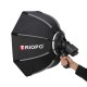 Triopo 55cm 65cm 90cm Portable Octagon Umbrella Softbox Outdoor Soft Box for Canon Flash Light