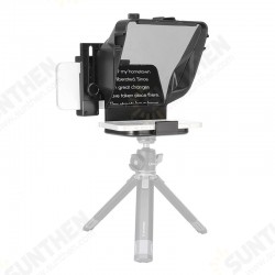 PT-15 Smartphone DSLR Camera Teleprompter Prompter Phone Holder with Remote Control Lens Adapter 3 Cold Shoe Mount for Video Live Broadcast PT-15 Smartphone DSLR Camera Teleprompter Prompter Phone Holder with Remote Control Lens Adapter 3 Cold Shoe Mount for Video Live Broadcast