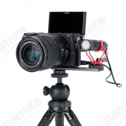 PT-5 Microphone Mount Plate Bracket Holder Extension Bar with Cold Shoe 1/4-20 Tripod Hole for DSLR Camera PT-5 Microphone Mount Plate Bracket Holder Extension Bar with Cold Shoe 1/4-20 Tripod Hole for DSLR Camera