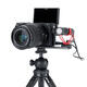 PT-5 Microphone Mount Plate Bracket Holder Extension Bar with Cold Shoe 1/4-20 Tripod Hole for DSLR Camera