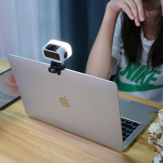 CL03 5600K Rechargeable LED Mini Fill Light with Clip Conference Lamp Live Mobile Phone Camera Vlog Soft Light