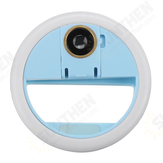 Universal Selfie LED Ring Flash 0.63x Wide-Angle Macro Phone External Lens Camera for Cell Phone