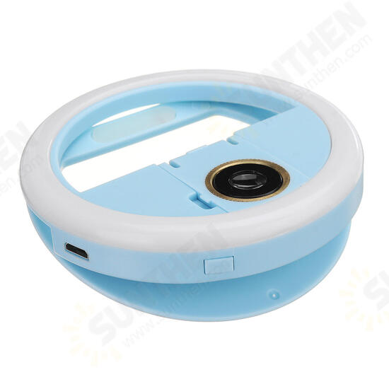 Universal Selfie LED Ring Flash 0.63x Wide-Angle Macro Phone External Lens Camera for Cell Phone