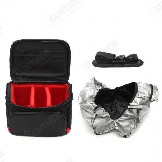 Waterproof Camera Shoulder Bag Travel Carrying Case with Rain Cover For DSLR SLR Camera Flash Lens