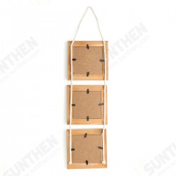 Woodwork Mediterranean Style Triple Wall-mounted Wooden Frame Wall Creative Decor Woodwork Mediterranean Style Triple Wall-mounted Wooden Frame Wall Creative Decor