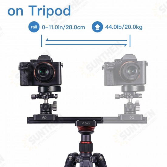 Chocolate Slider Mini Manual Portable DSLR Dolly Camera Slider 9in/23cm Hydraulic Damping Slider for Video Shooting