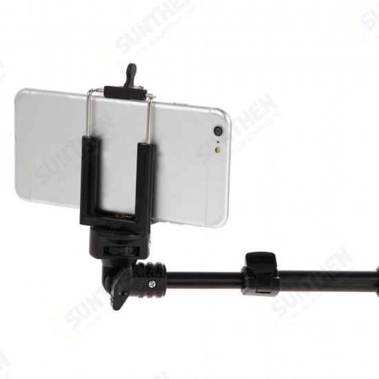 1288 Selfie Stick Handheld Monopod with Phone Holder and bluetooth Shutter for Camera Phone