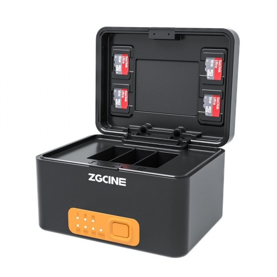 ZGCINE ZG-G10 Charging Box Case Charger for Gopro Hero 10 9 8 7 6 5 Action Camera PD Fast Charging Built-in 10400mAh Battery Power Bank Recharge