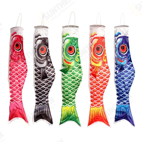 100cm Koi Nobori Carp Wind Sock Koinobori Fish Kite Flag Hanging Decor