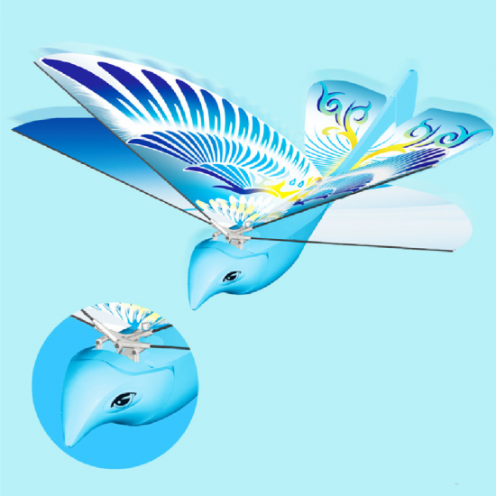 22CM Simulation Birds Assembly Flapping Wing Flight DIY Model Upgraded Electric Aircraft Plane Toy